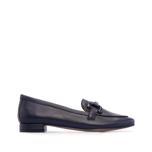 Sapato Casual Mulher Pele Azul Marinho