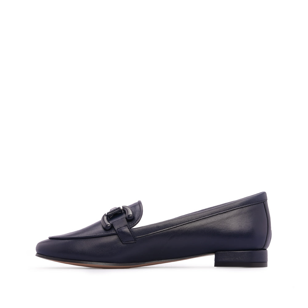 Sapato Casual Mulher Pele Azul Marinho