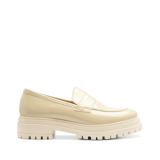 Sapato Mocassim Mulher Verniz Bege
