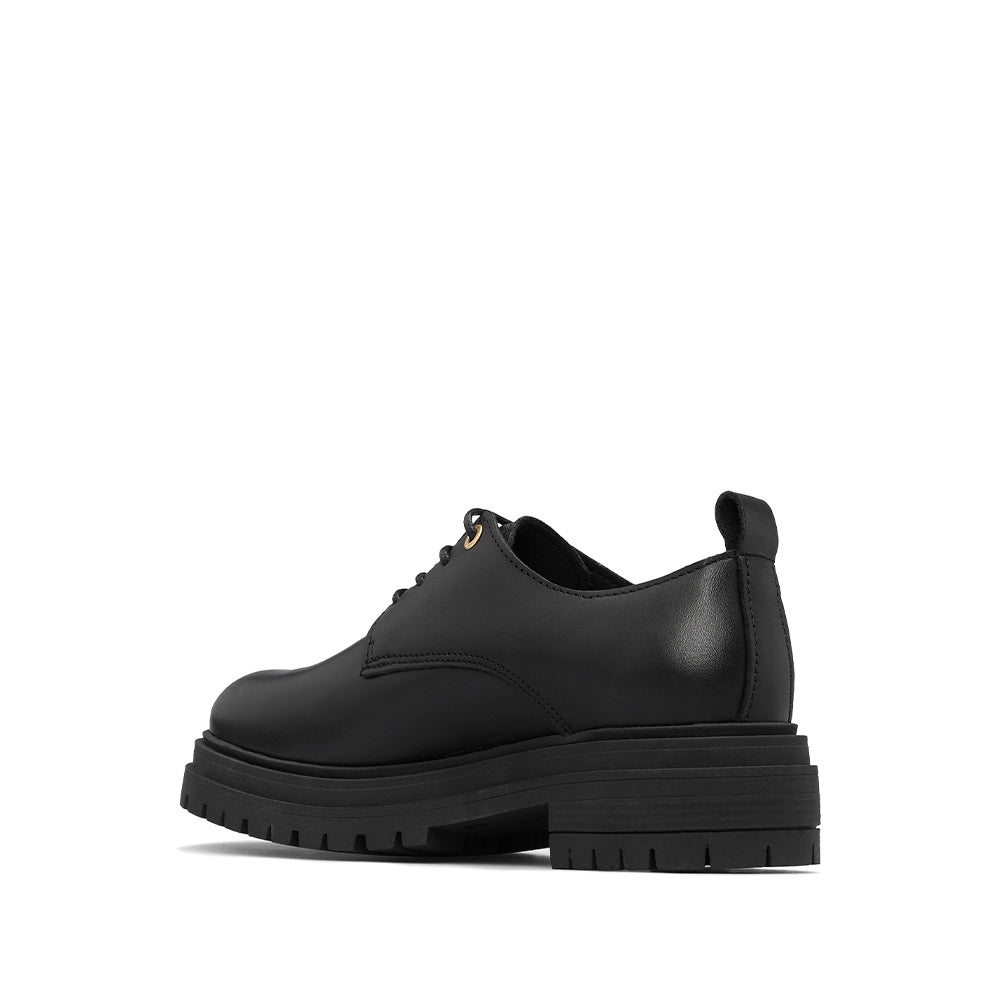 Sapato Salto Raso Mulher Pele Preto