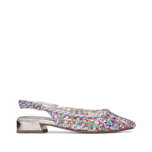Sapato Salto Raso Mulher Metalizado Multicolor