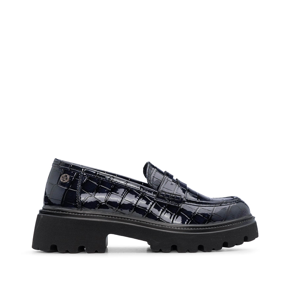 Sapato Mocassim Mulher Azul Marinho