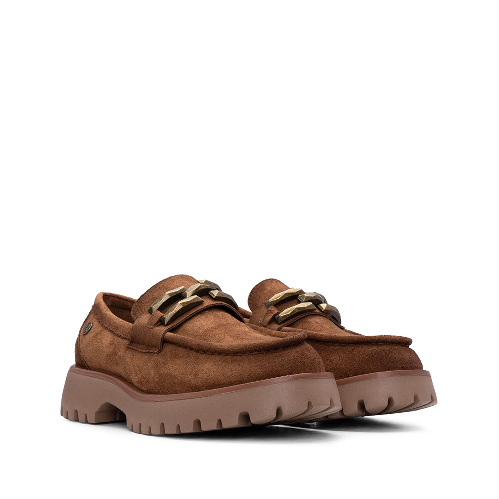 Sapato Mocassim Mulher Camel