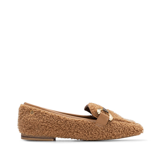 Sapato Salto Raso Mulher Camel