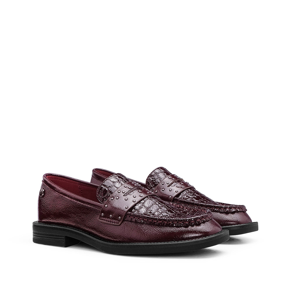 Sapato Mocassim Mulher Bordeaux