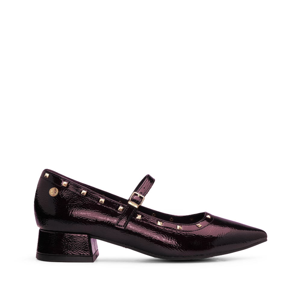 Sapato Mary Jane Mulher Bordeaux