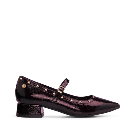 Sapato Mary Jane Mulher Bordeaux