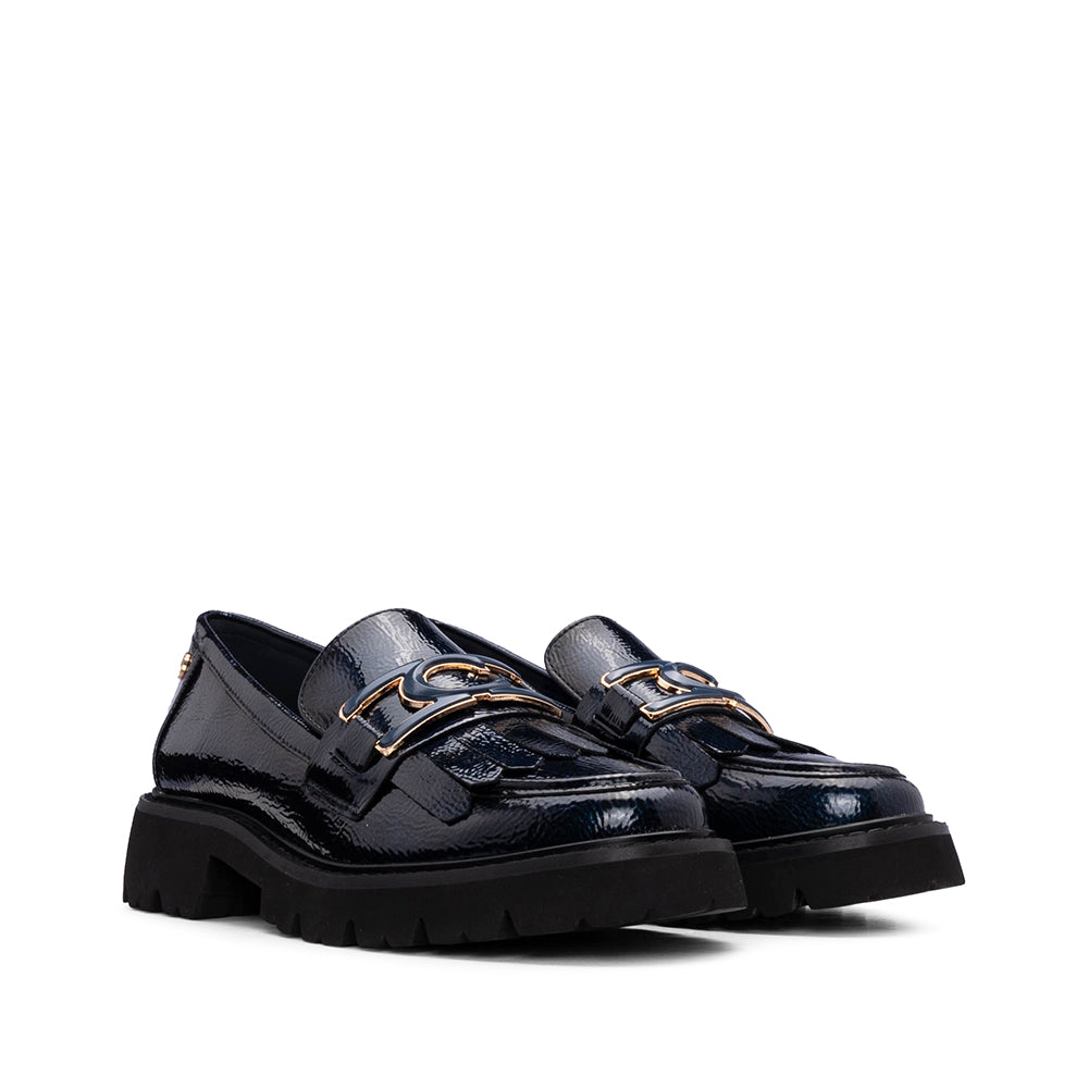 Sapato Mocassim Mulher Azul Marinho