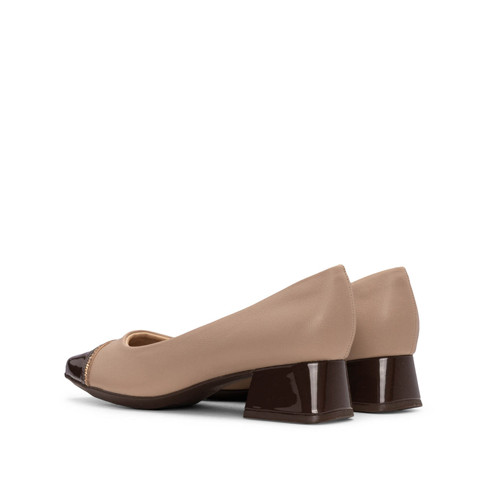 Sapato Salto Médio Mulher Taupe