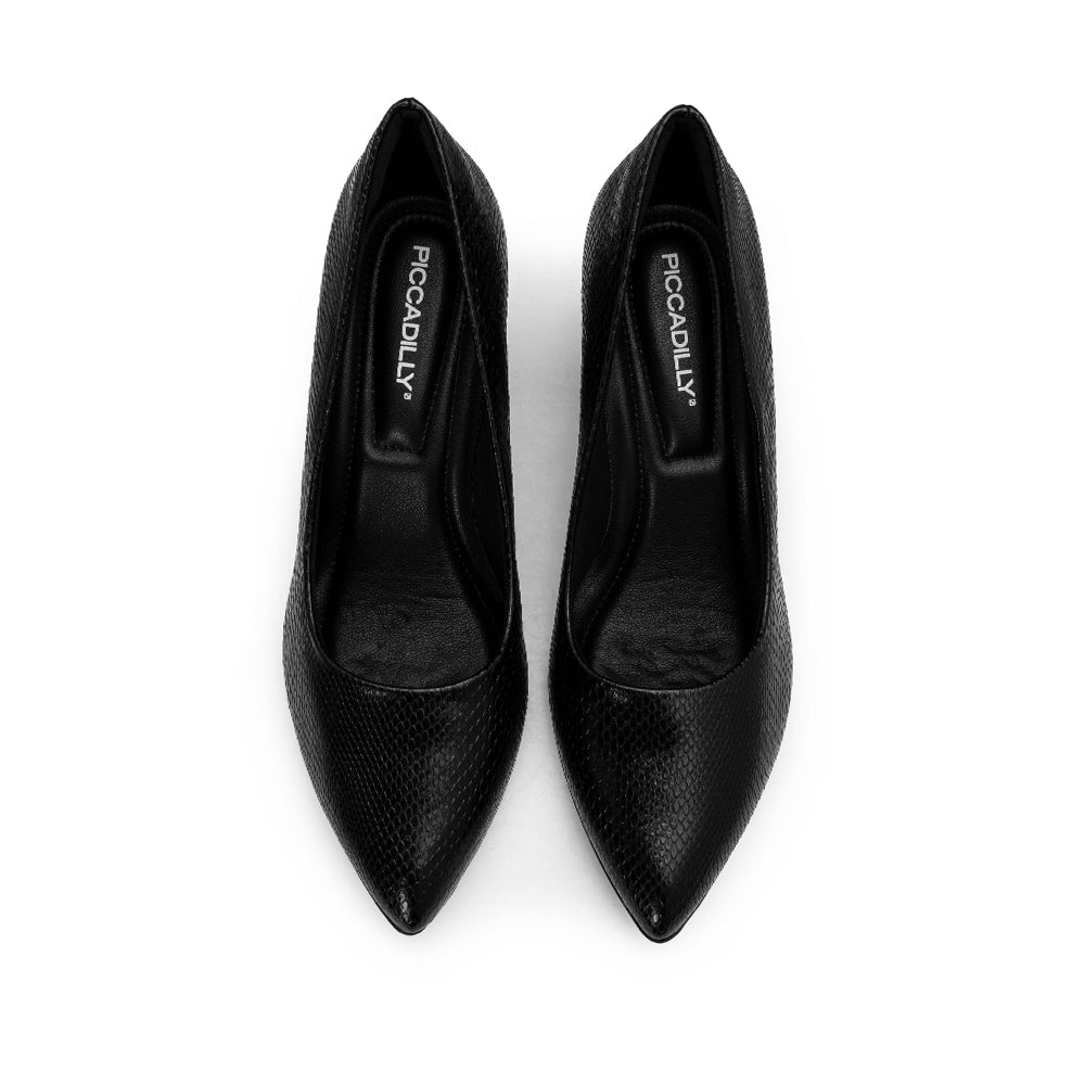 Sapato Salto Médio Mulher Animal Print Preto