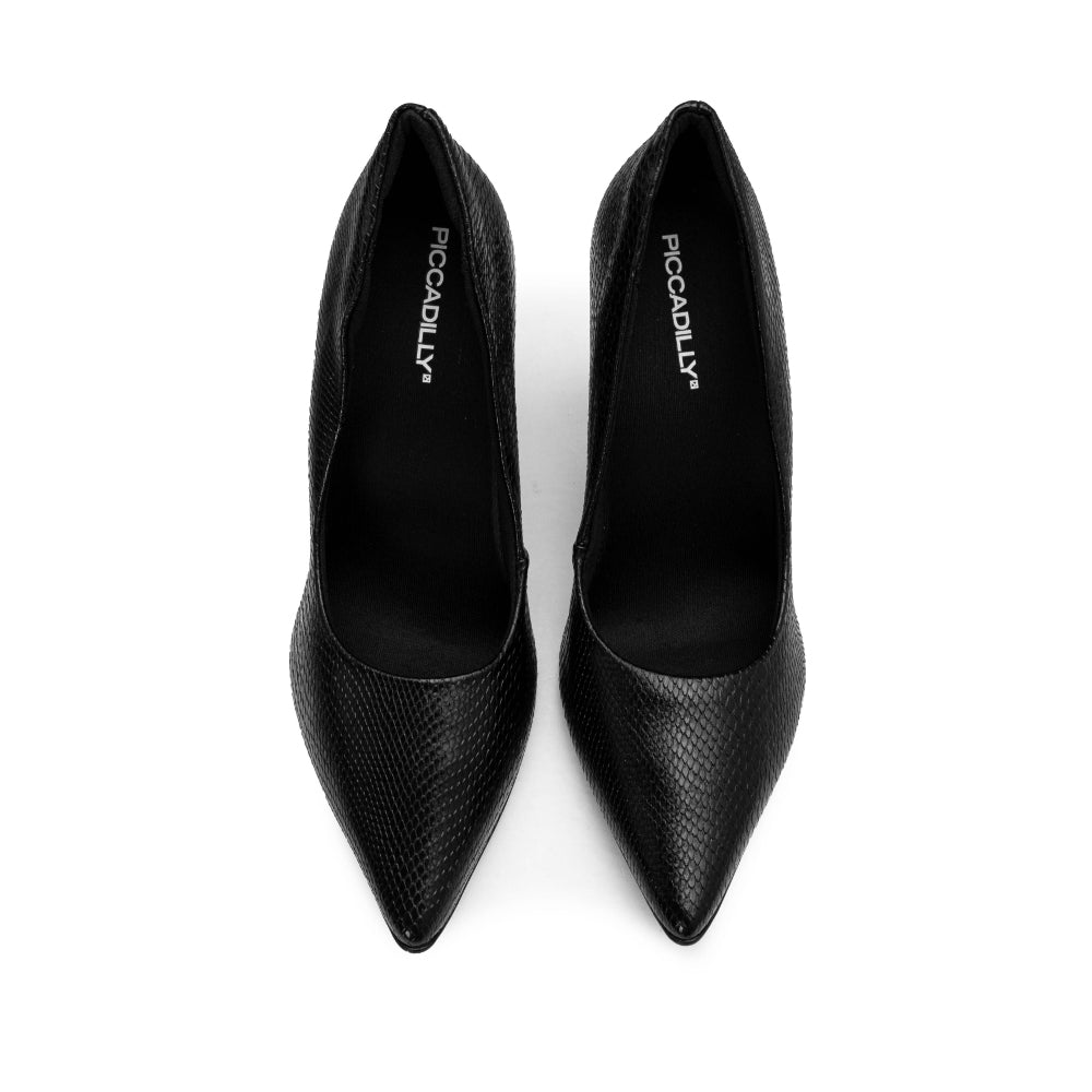 Sapato Salto Alto Mulher Animal Print Preto