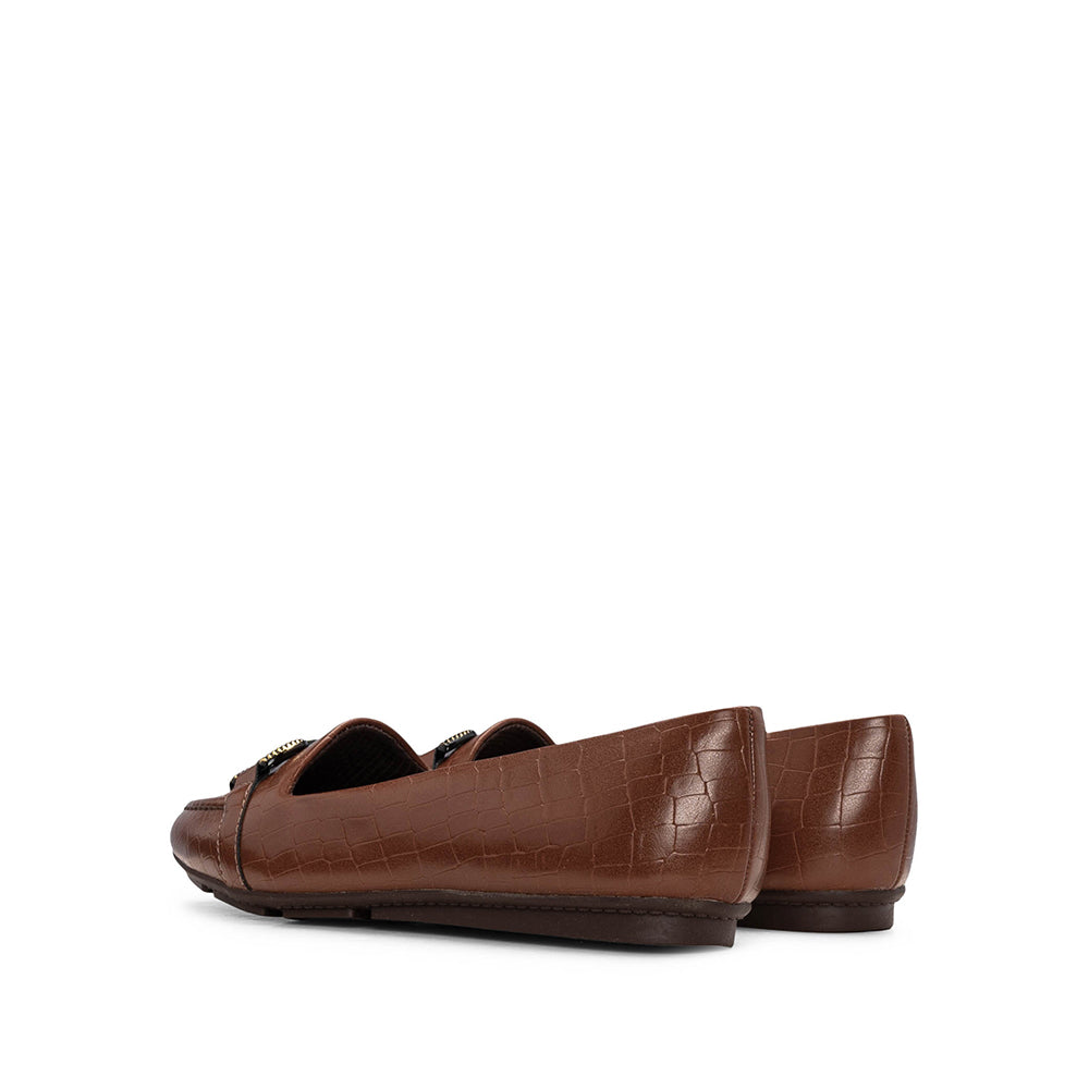 Sapato Sabrinas Mulher Animal Print Cognac