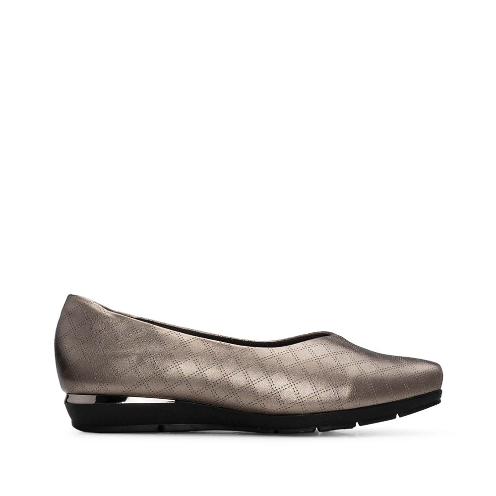 Sapato Salto Médio Mulher Gravado Chumbo