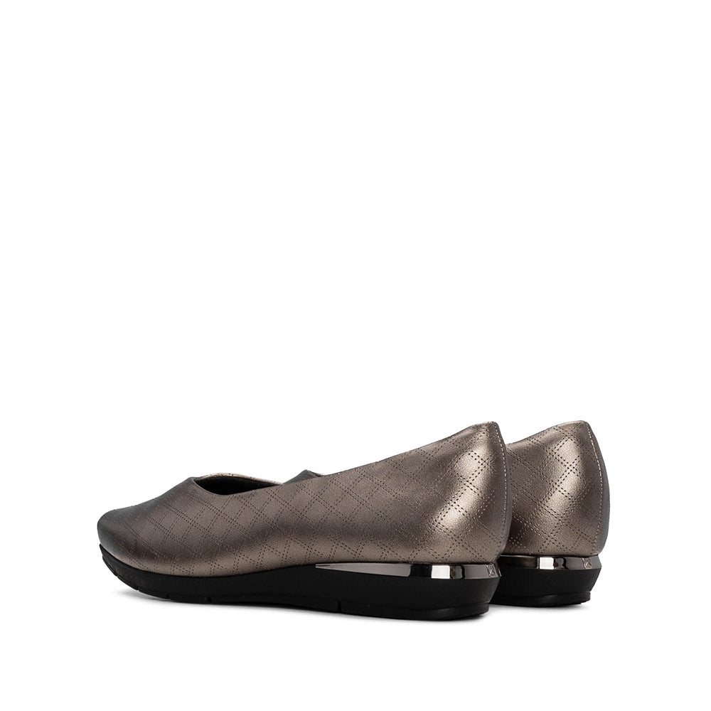 Sapato Salto Médio Mulher Gravado Chumbo