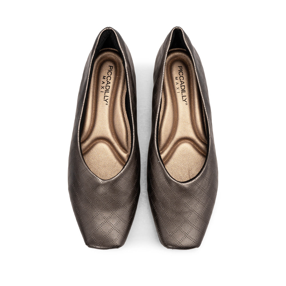 Sapato Salto Médio Mulher Gravado Chumbo