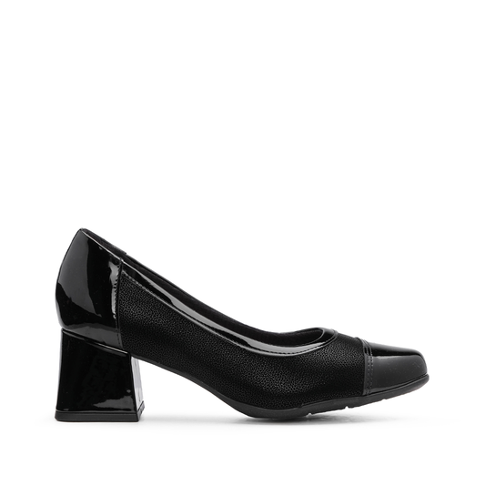 Sapato Salto Médio Mulher Gravado Preto