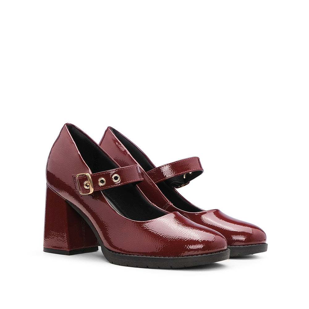 Sapato Salto Alto Mulher Verniz Bordeaux