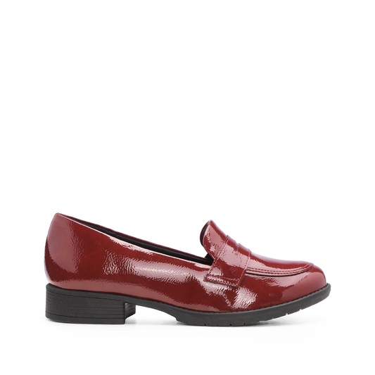 Sapato Mocassim Mulher Verniz Bordeaux