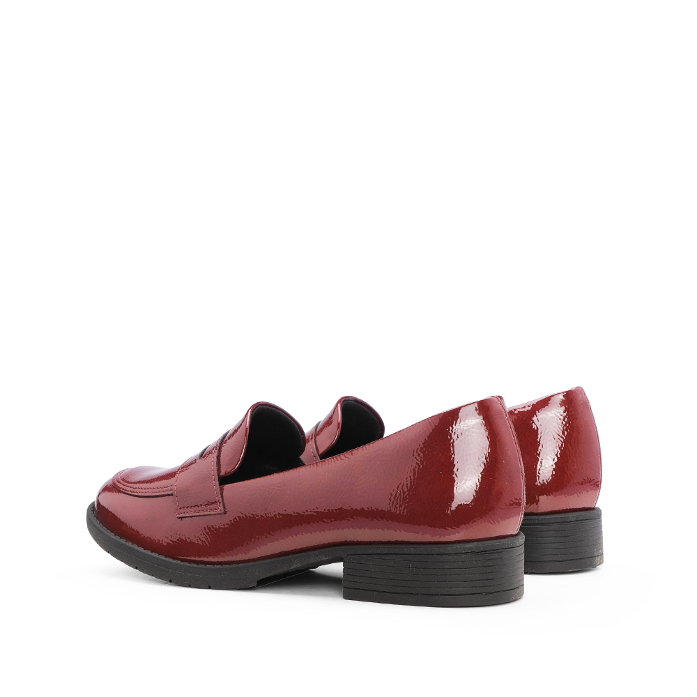 Sapato Mocassim Mulher Verniz Bordeaux