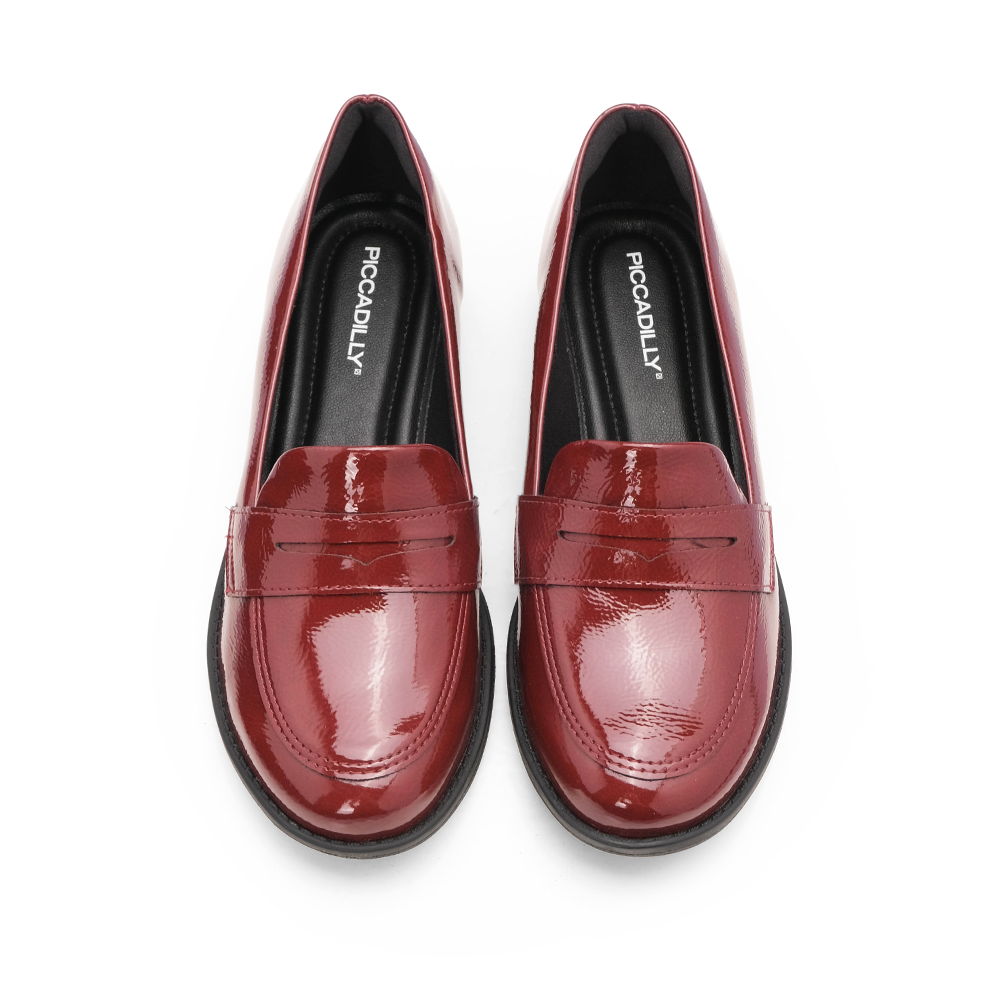 Sapato Mocassim Mulher Verniz Bordeaux