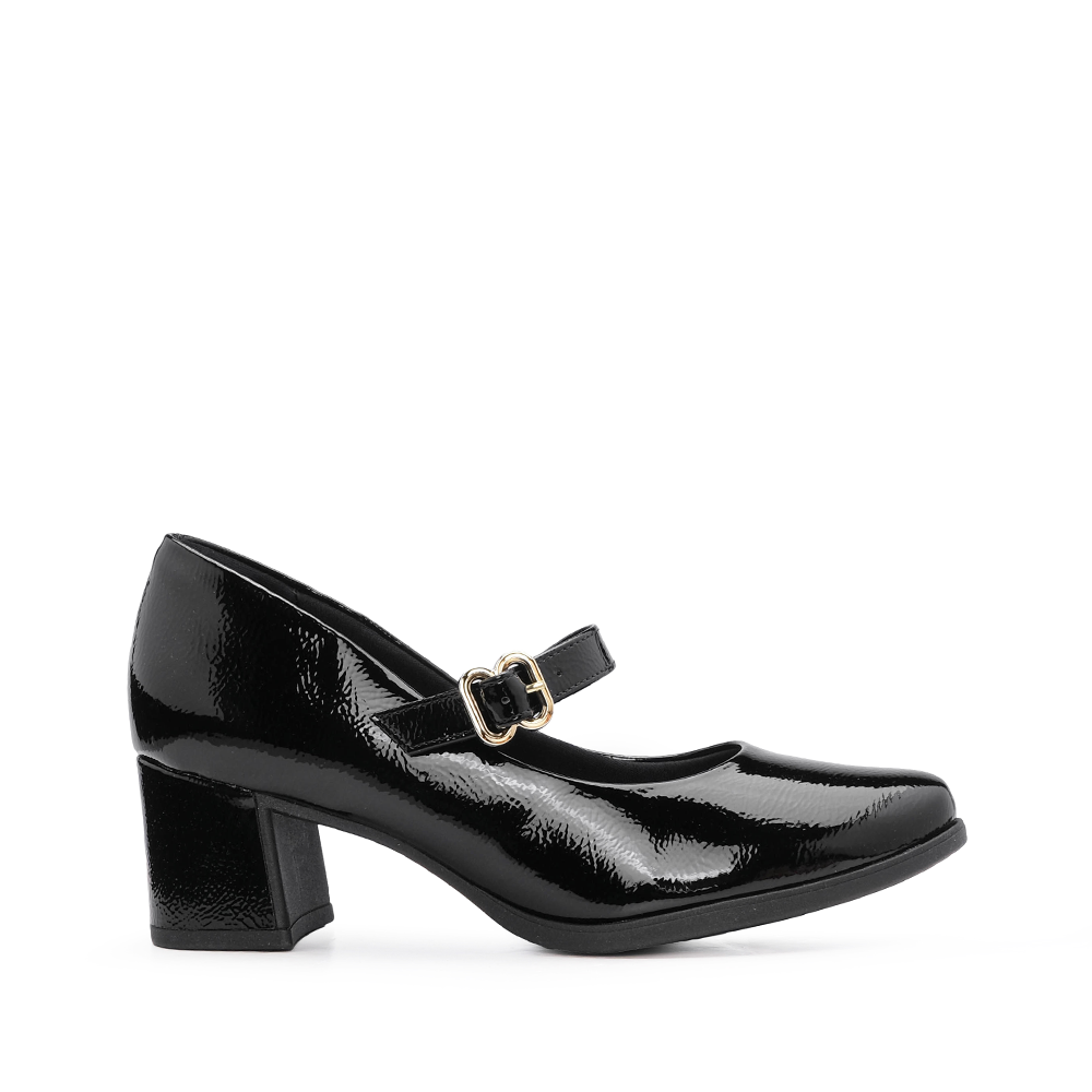 Sapato Mary Jane Mulher Verniz Preto