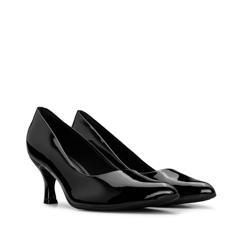 Sapato Salto Médio Mulher Verniz Preto