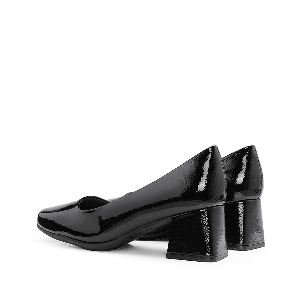 Sapato Salto Médio Mulher Verniz Preto