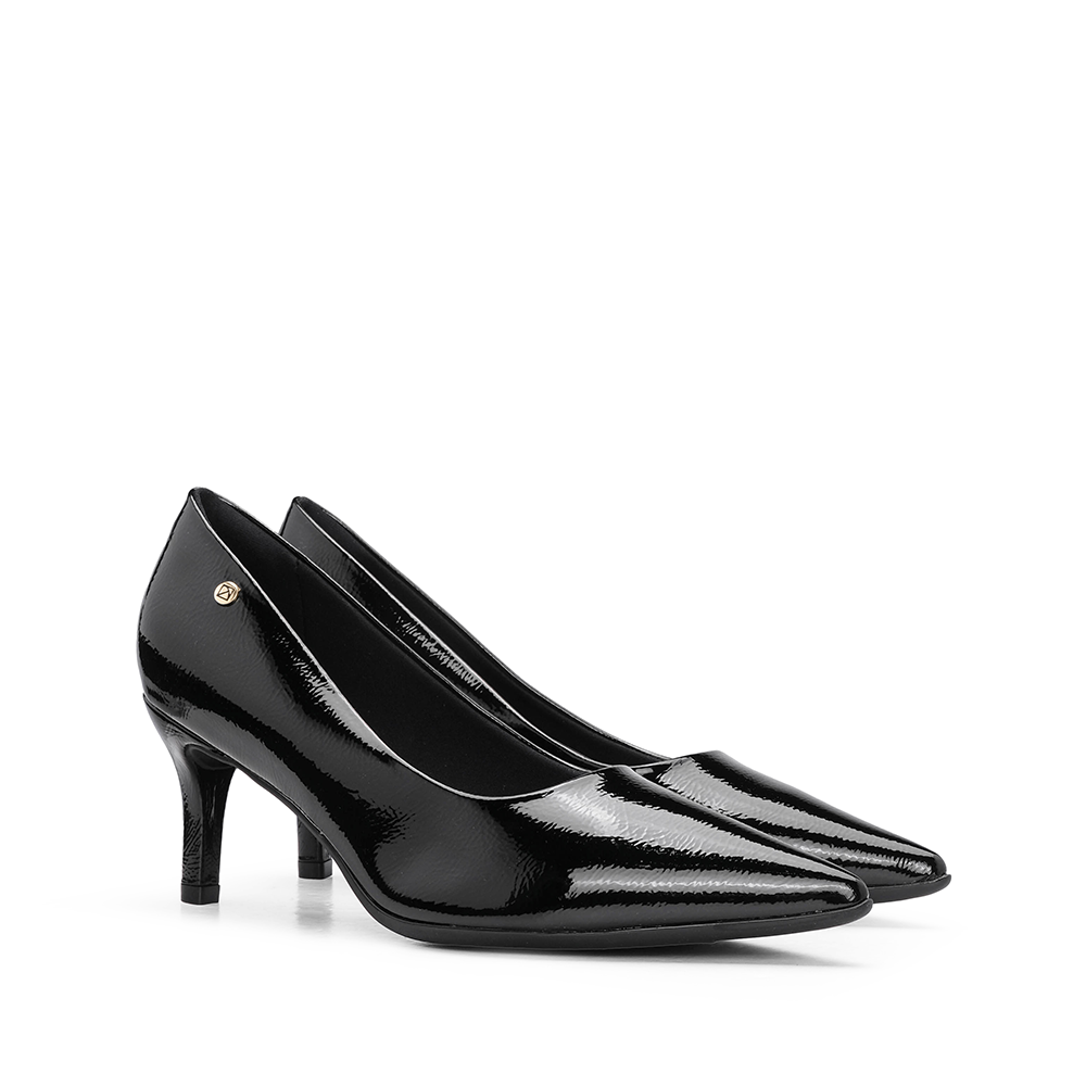 Sapato Salto Médio Mulher Verniz Preto