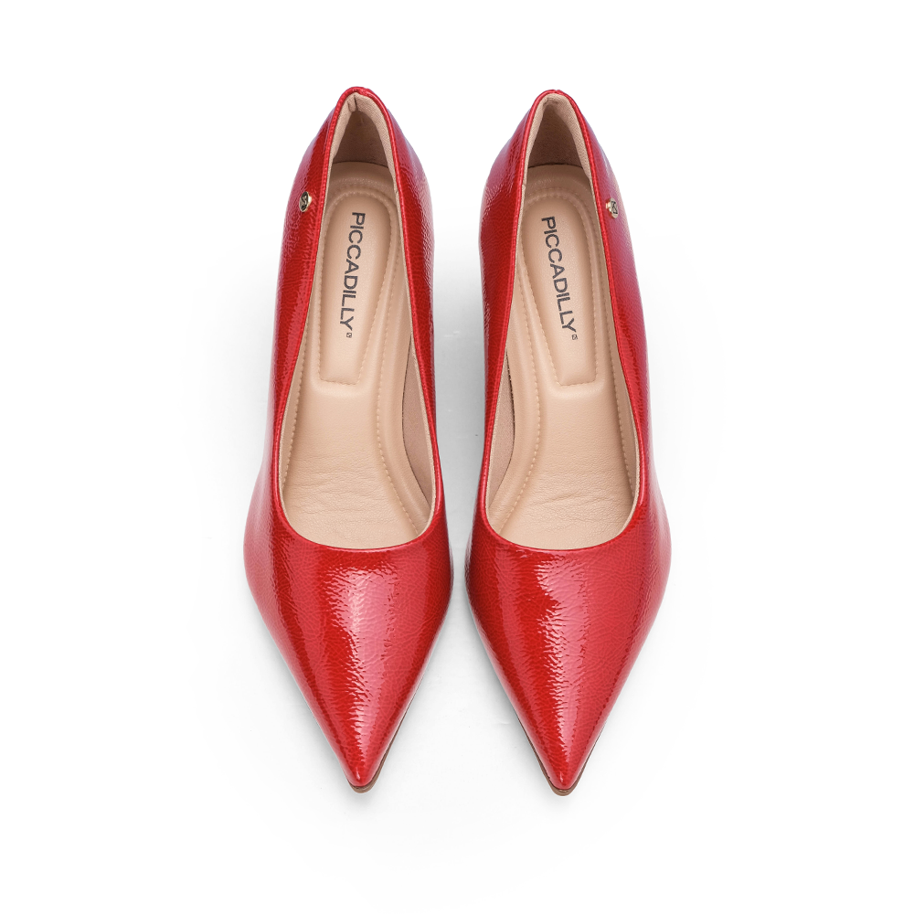 Sapato Salto Médio Mulher Verniz Vermelho