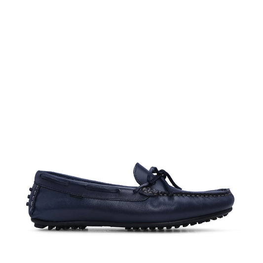 Sapato Mocassim Mulher Pele Azul