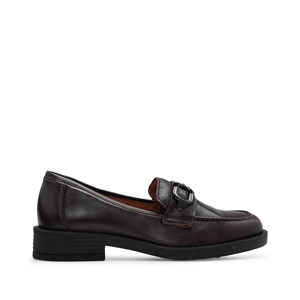 Sapato Mocassim Mulher Pele Castanho