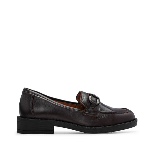 Sapato Mocassim Mulher Pele Castanho