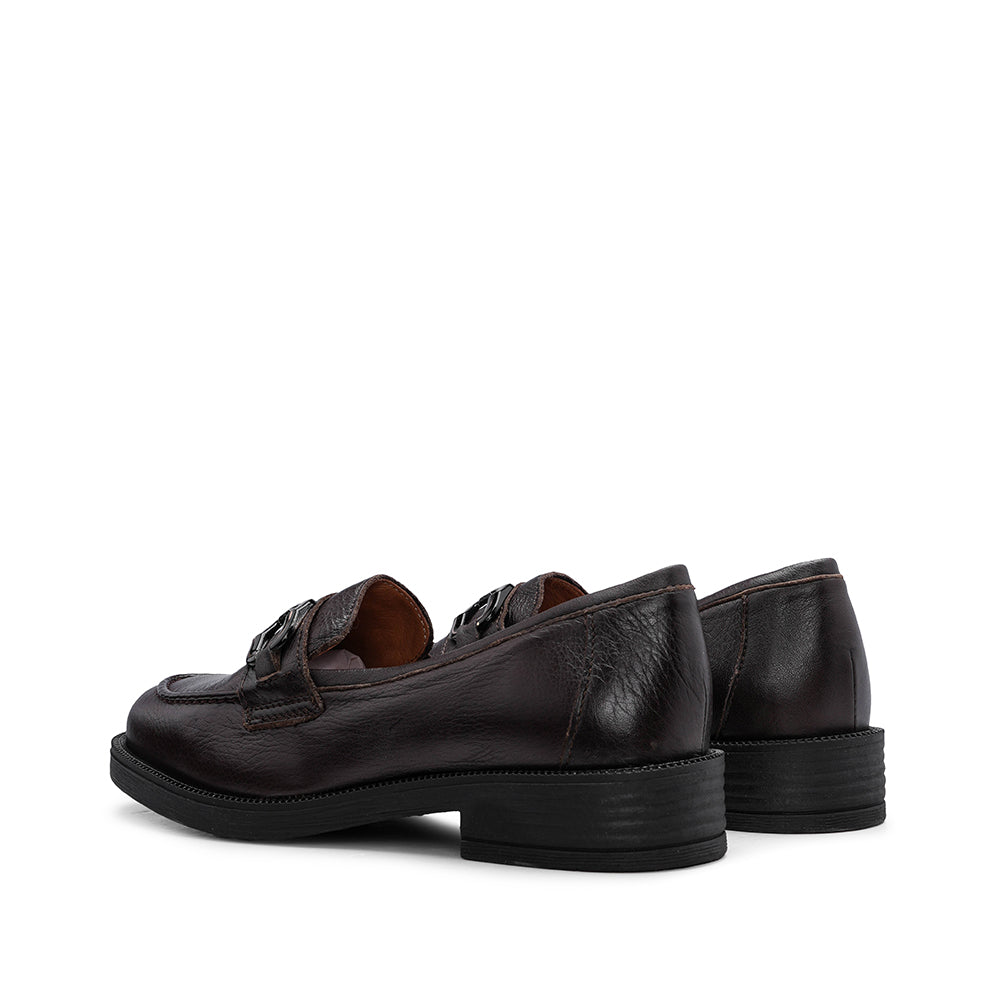 Sapato Mocassim Mulher Pele Castanho