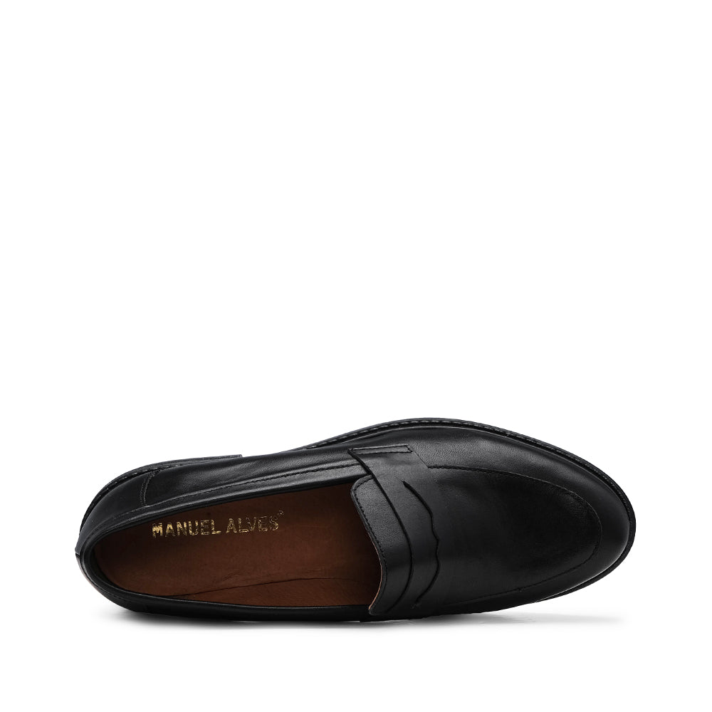 Sapato Mocassim Mulher Pele Preto