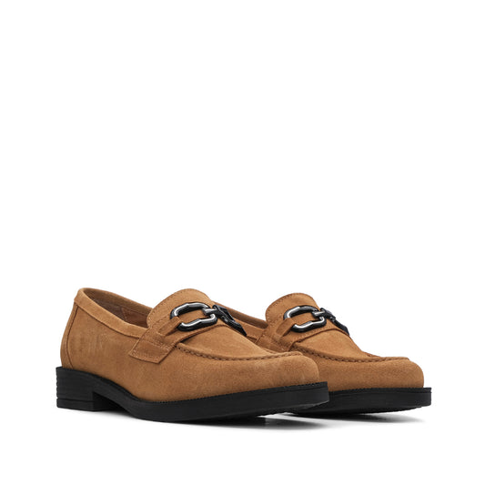 Sapato Mocassim Mulher Camurça Camel