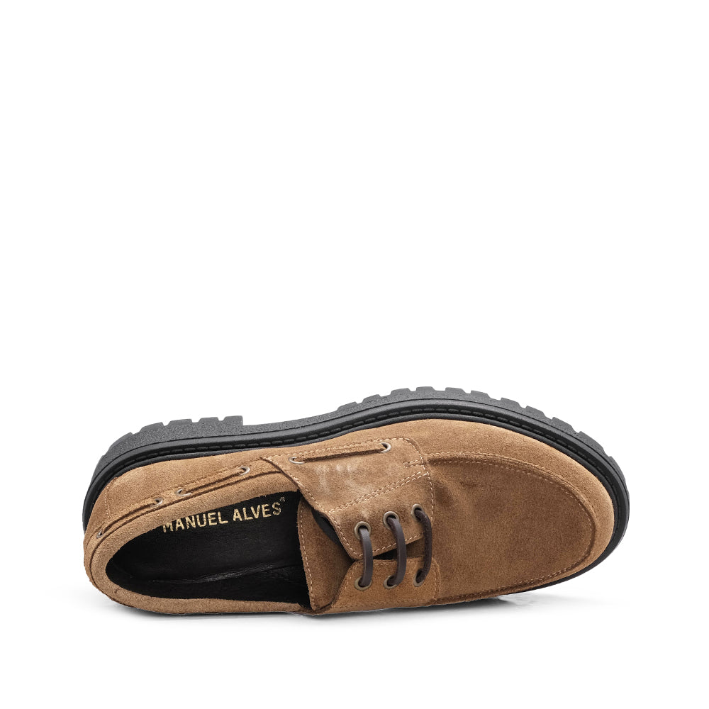 Sapato Mocassim Mulher Camurça Taupe