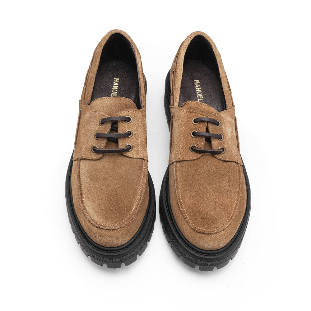 Sapato Mocassim Mulher Camurça Taupe