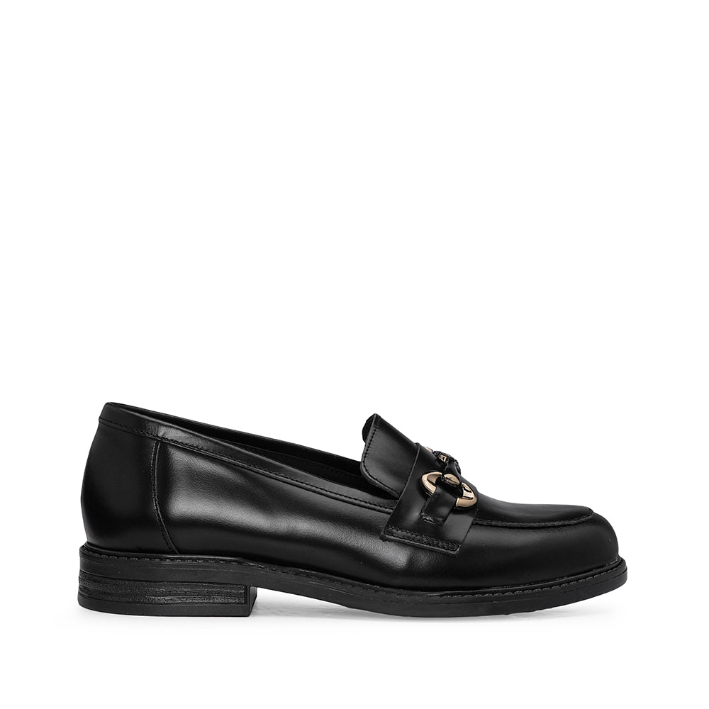 Sapato Mocassim Mulher Polido Preto