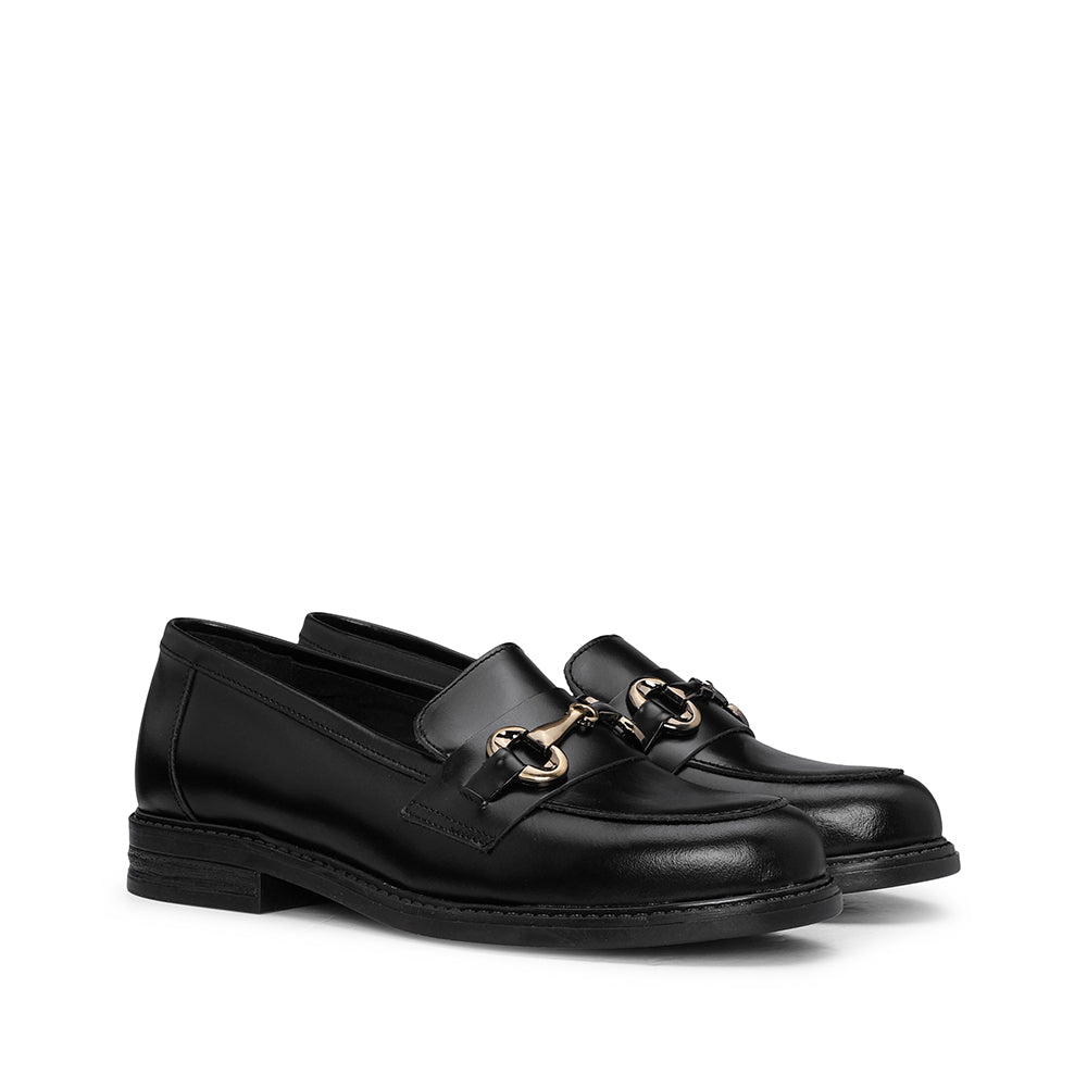 Sapato Mocassim Mulher Polido Preto