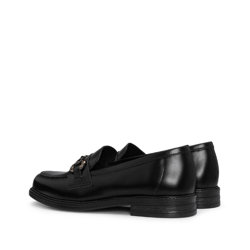 Sapato Mocassim Mulher Polido Preto