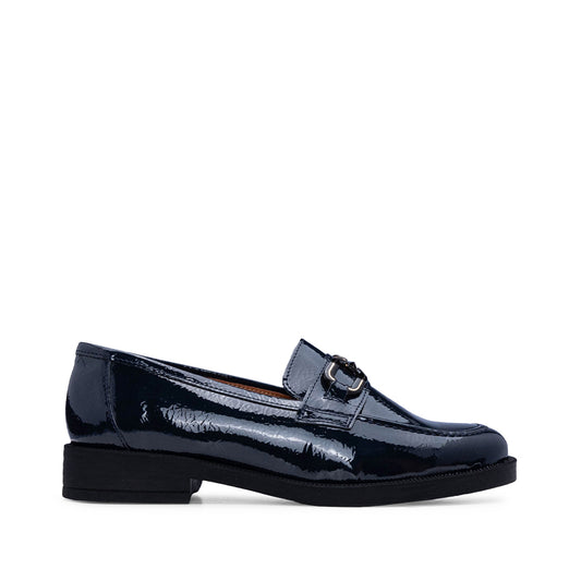 Sapato Mocassim Mulher Verniz Azul