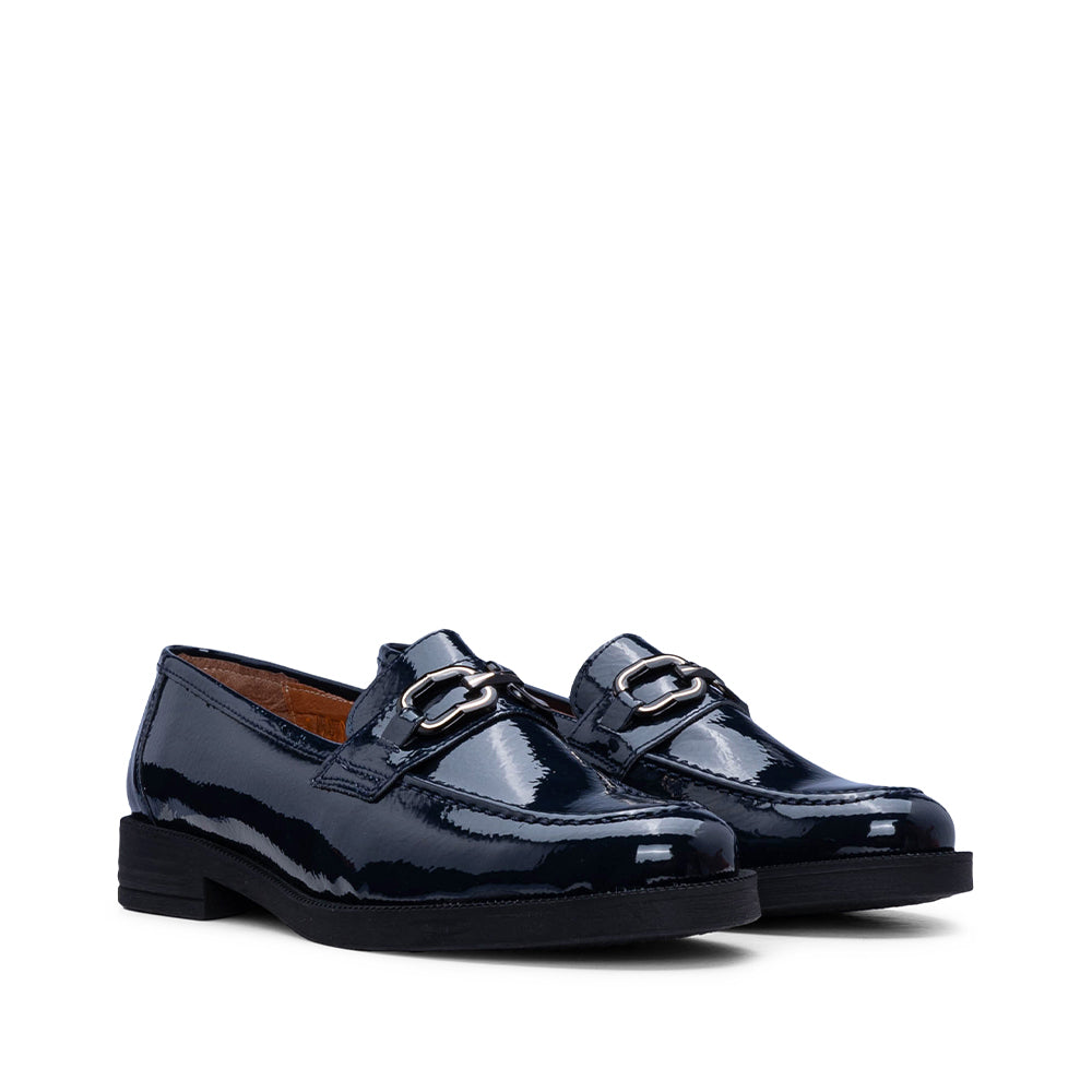 Sapato Mocassim Mulher Verniz Azul