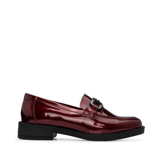 Sapato Mocassim Mulher Verniz Bordeaux
