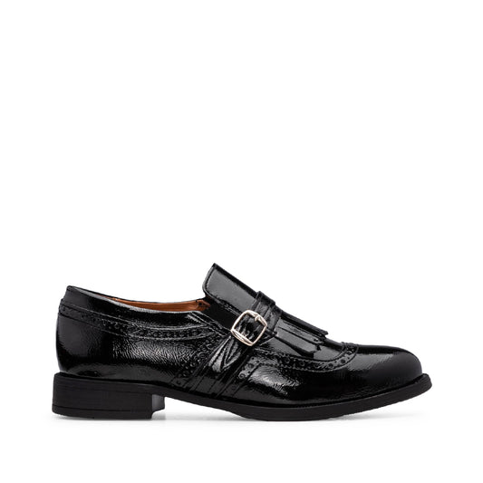 Sapato Salto Raso Mulher Verniz Preto