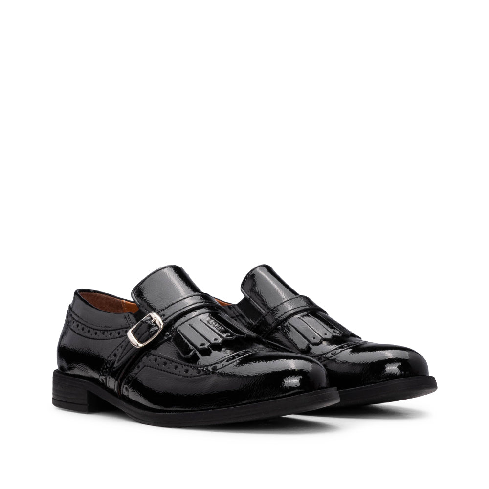 Sapato Salto Raso Mulher Verniz Preto