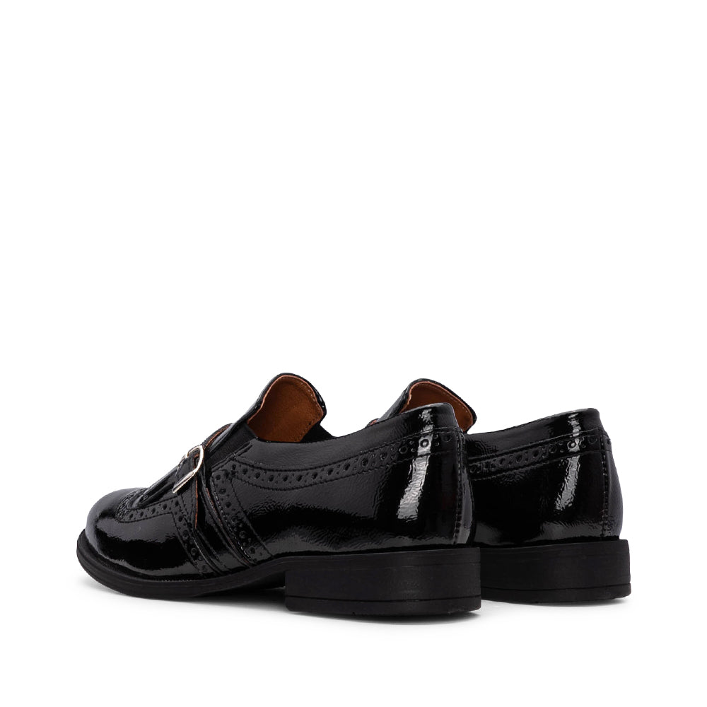 Sapato Salto Raso Mulher Verniz Preto
