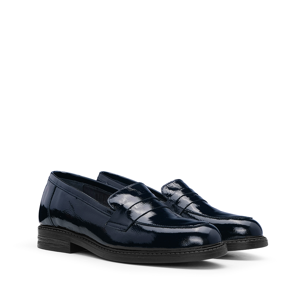 Sapato Mocassim Mulher Verniz Azul