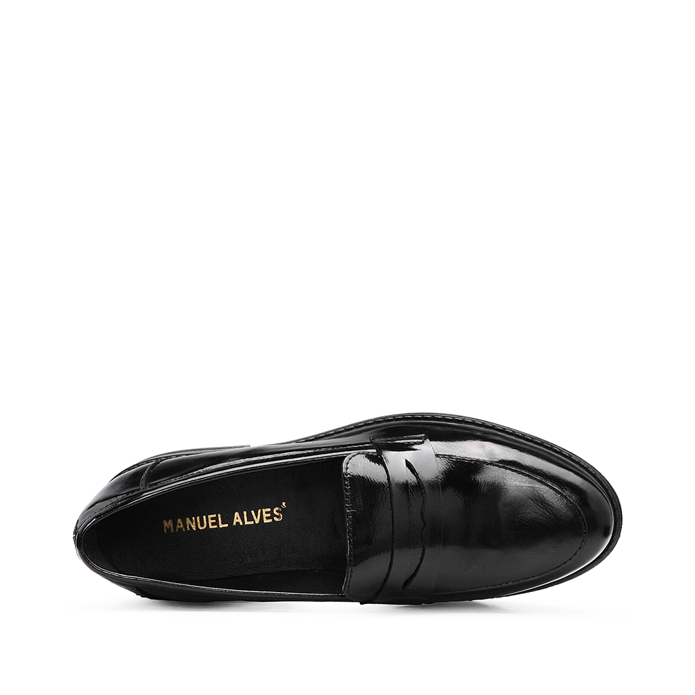 Sapato Mocassim Mulher Verniz Preto