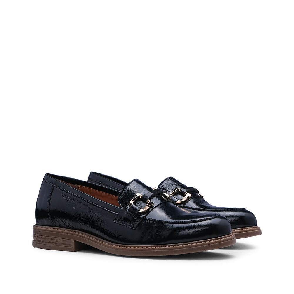 Sapato Mocassim Mulher Verniz Azul