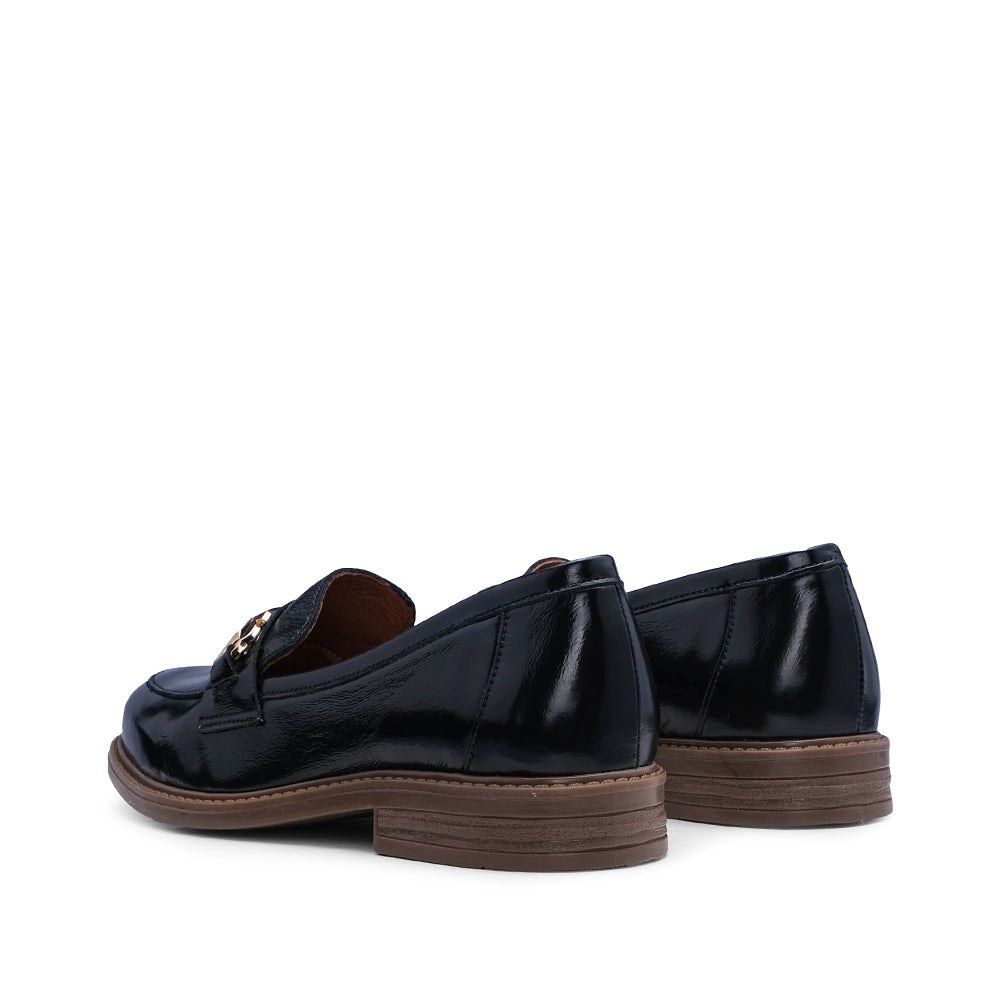 Sapato Mocassim Mulher Verniz Azul